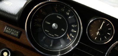 Mercedes Benz 280SEL 1972 clock and gauges