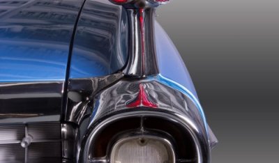 Cadillac De Ville 1959 headlight closeup view
