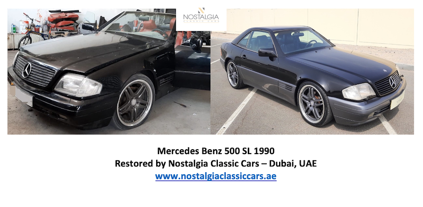 Restoration Project - Mercedes Benz 500SL 1990 - Before & After